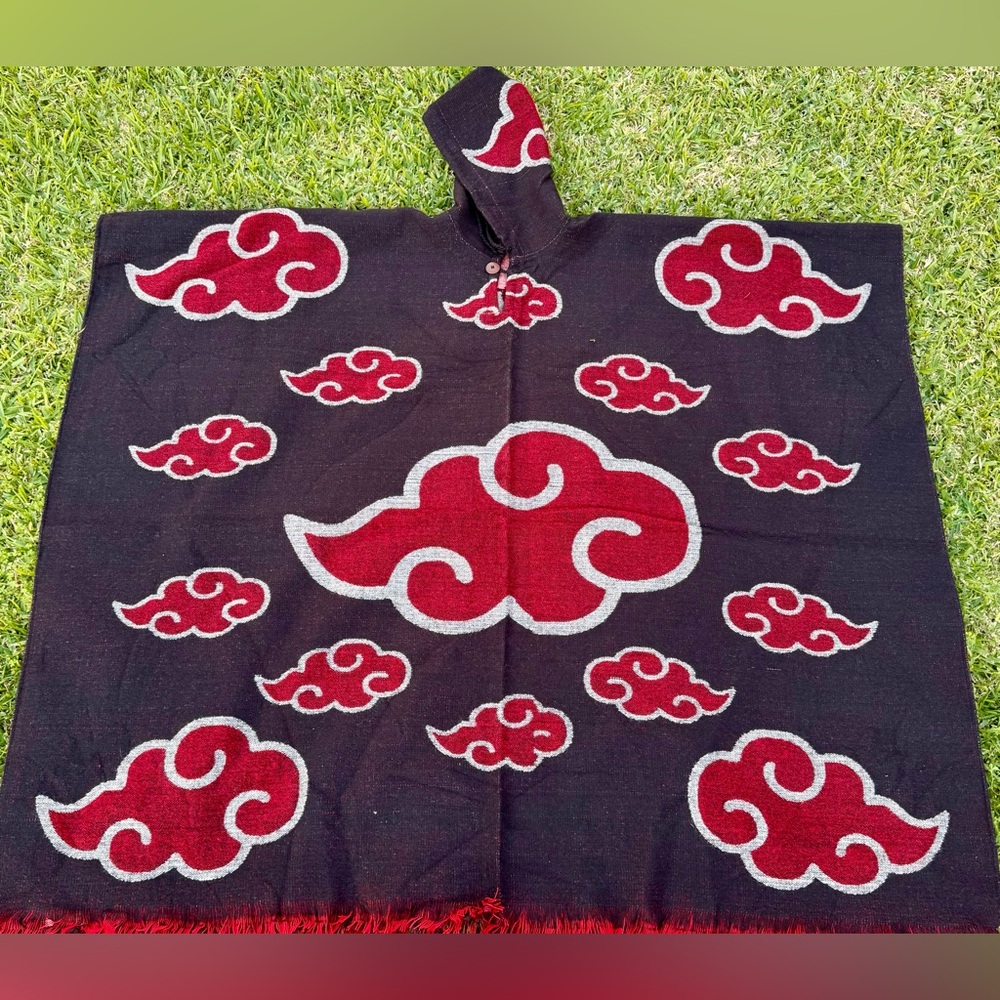 Japanese anime alpaca poncho, adult size, one size, unisex, made in Ecuador.